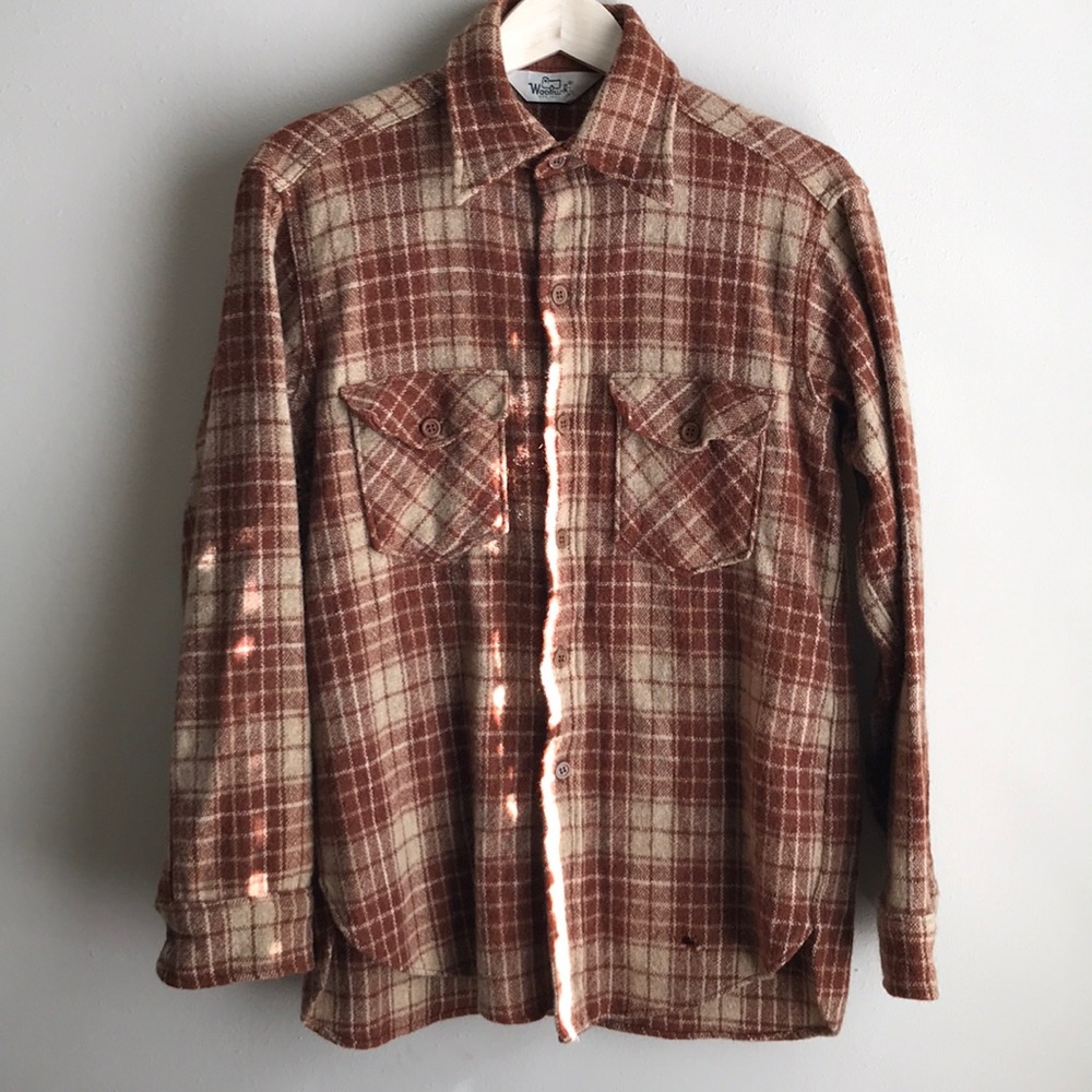 Vintage 1960’s Woolrich Men’s Wool flannel button